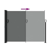 vidaXL Retractable Side Awning Anthracite Polyester with Pu coating