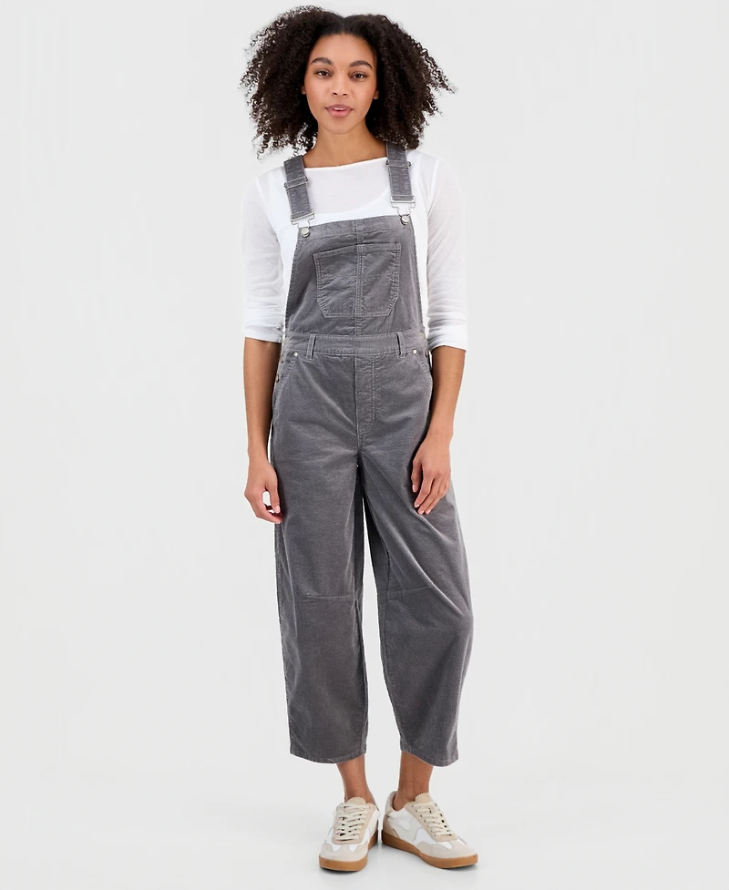 And Now This Women's Corduroy Barrel-Leg Overalls, Macy's Exclusive