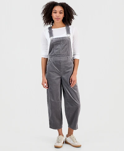 And Now This Women's Corduroy Barrel-Leg Overalls, Macy's Exclusive