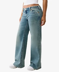True Religion Women's Bobbi Baggy Low Rise Big T Jeans