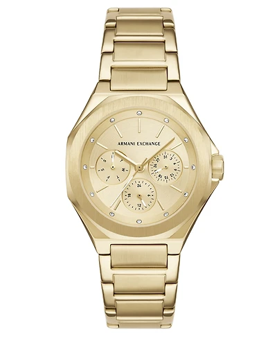 Armani Exchange Women's Multifunction Gold-Tone Stainless Steel Watch, 36mm