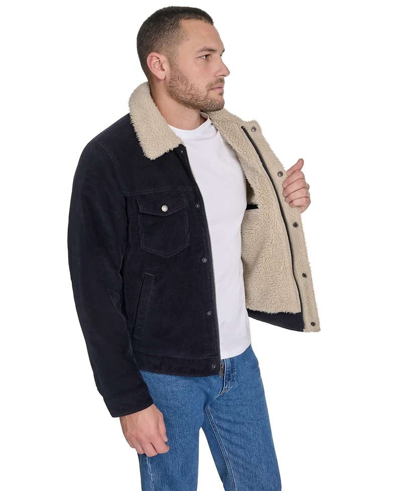 Levi's Men's Corduroy Trucker with Sherpa Collar Jacket