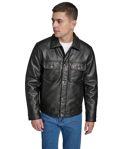 Levi's Men's Faux Leather Trucker Jacket