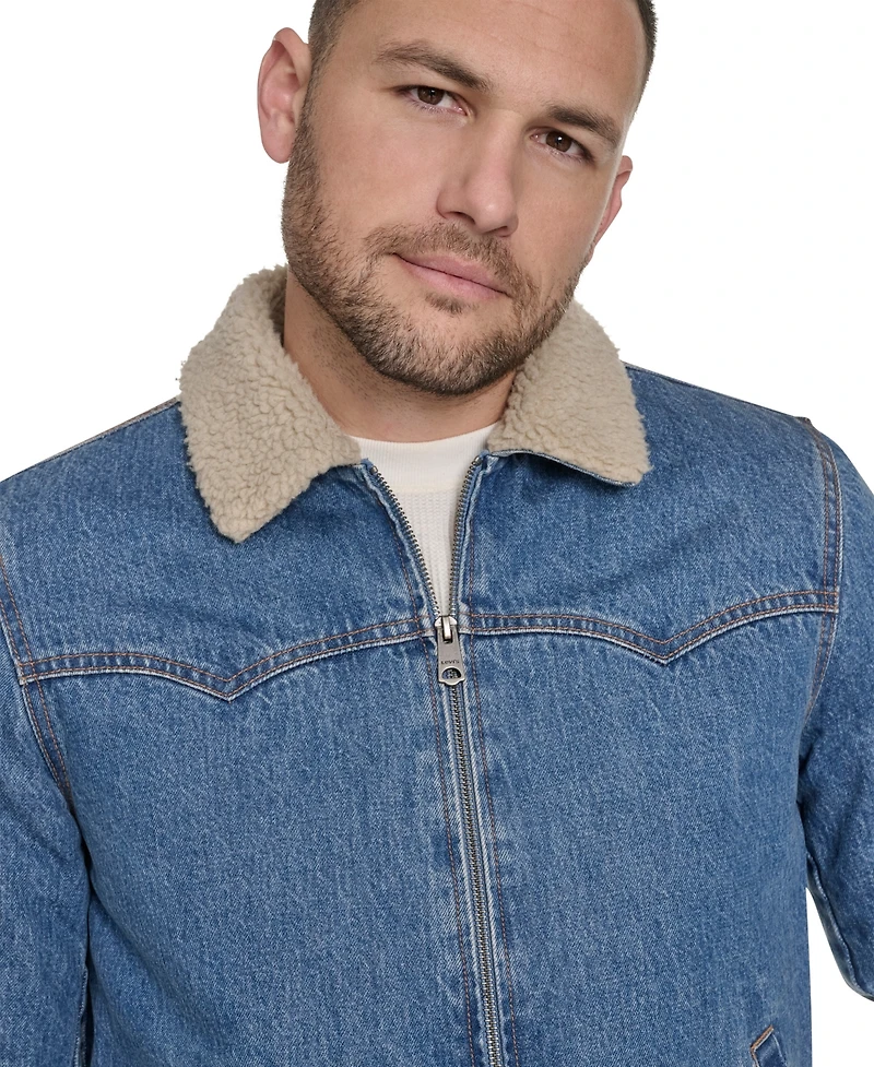 Levi's Men's Denim Western Sherpa Lined Collar Jacket