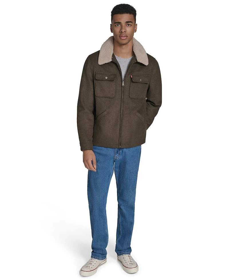 Levi's Men's Wool Blend Depot Sherpa Collar Jacket