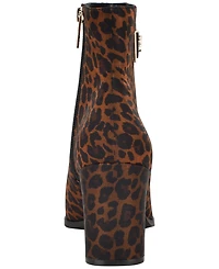 Guess Womens Lusera Flared Block Heel Dress Booties