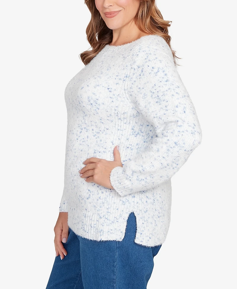 Ruby Rd. Plus Speckled Chenille Eyelash Sweater