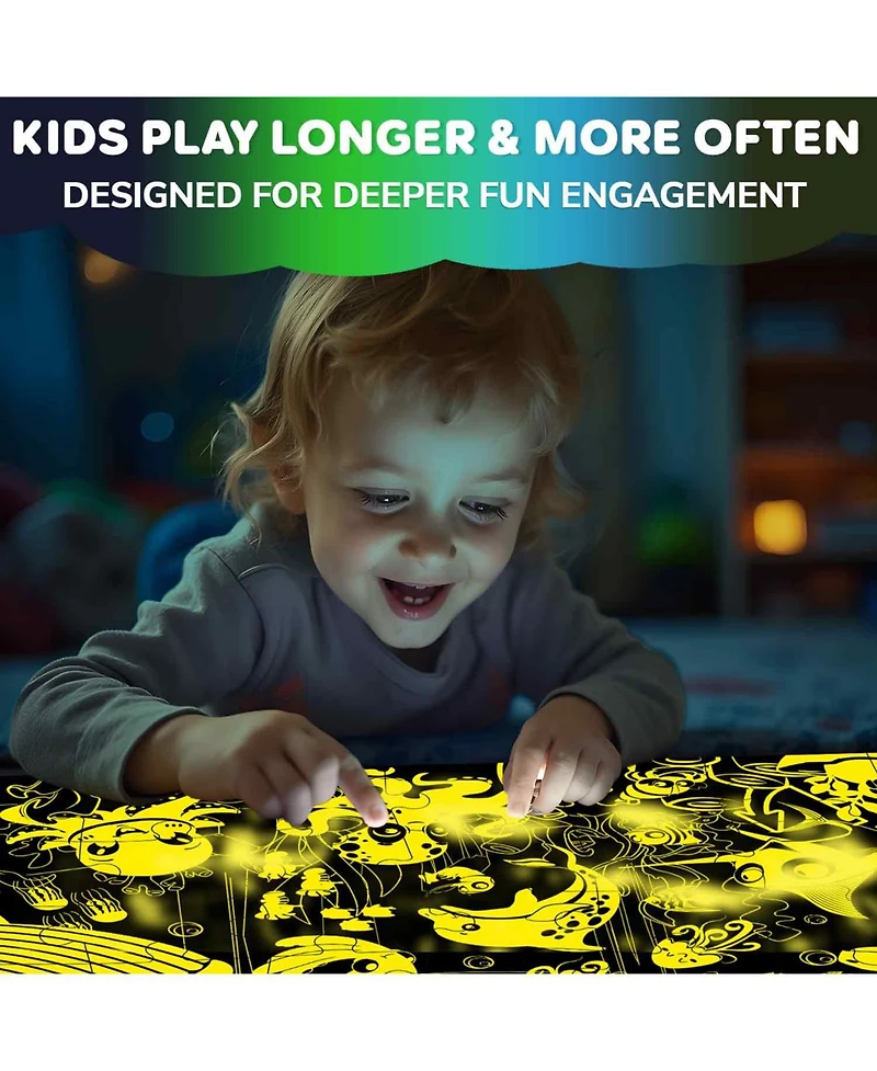 Quokka 2x3 Ft Glow the Dark Floor Puzzle for Kids Ages 4-8