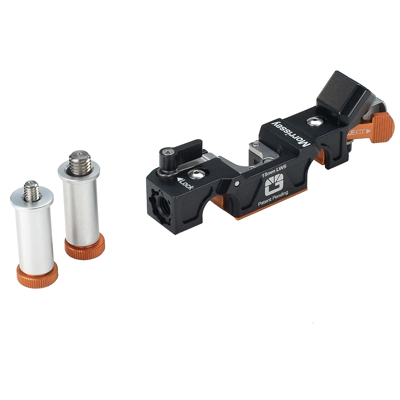 Bright Tangerine Morrissey 15mm Lws Lens Support with 1/4" and 3/8" Posts