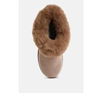 London Rag Aniso Faux Fur Slip On Snow Boots Women