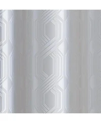 Kate Aurora Contemporary Living 2 Pack Semi Sheer Geometric Grommet Top Curtain Panels - White