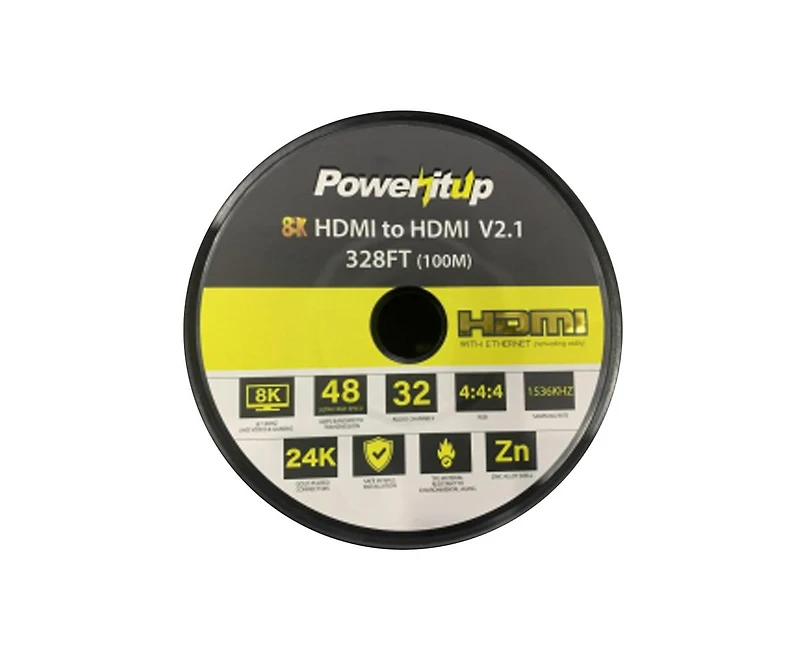 Power It Up 328 ft. 8K Hdmi 2.1 Ultra High Speed Active Optical Cable