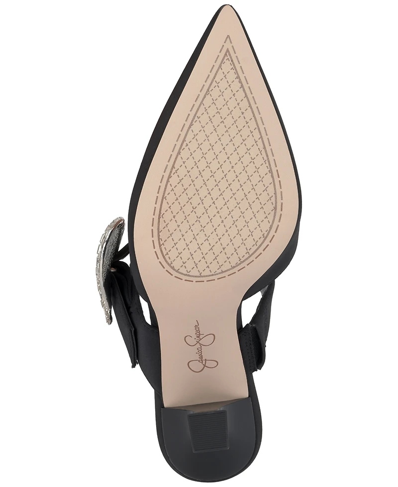 Jessica Simpson Women's Favica Heart Buckle Stiletto Pumps