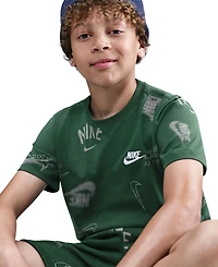 Nike Big Kids Sportswear Printed Cotton T-Shirt