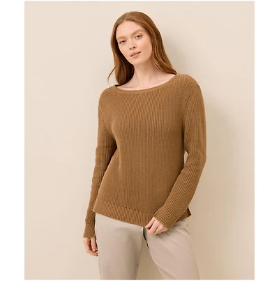 Pact Women's Luxe Knit Boatneck Sweater