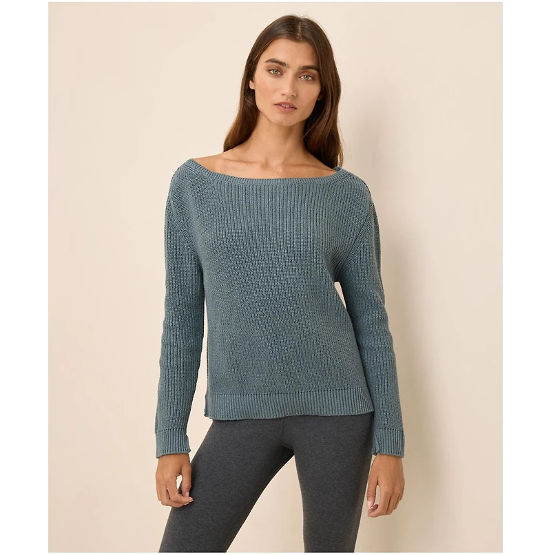 Pact Women's Luxe Knit Boatneck Sweater