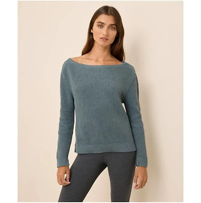 Pact Women's Luxe Knit Boatneck Sweater