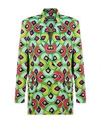 Nocturne Women's Double-Breasted Print Jacket
