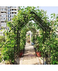 Streamdale Furniture Metal Garden Arch Adjustable Width Black