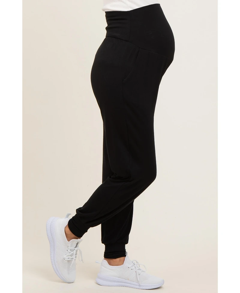 Pinkblush Maternity Black Soft Knit Joggers
