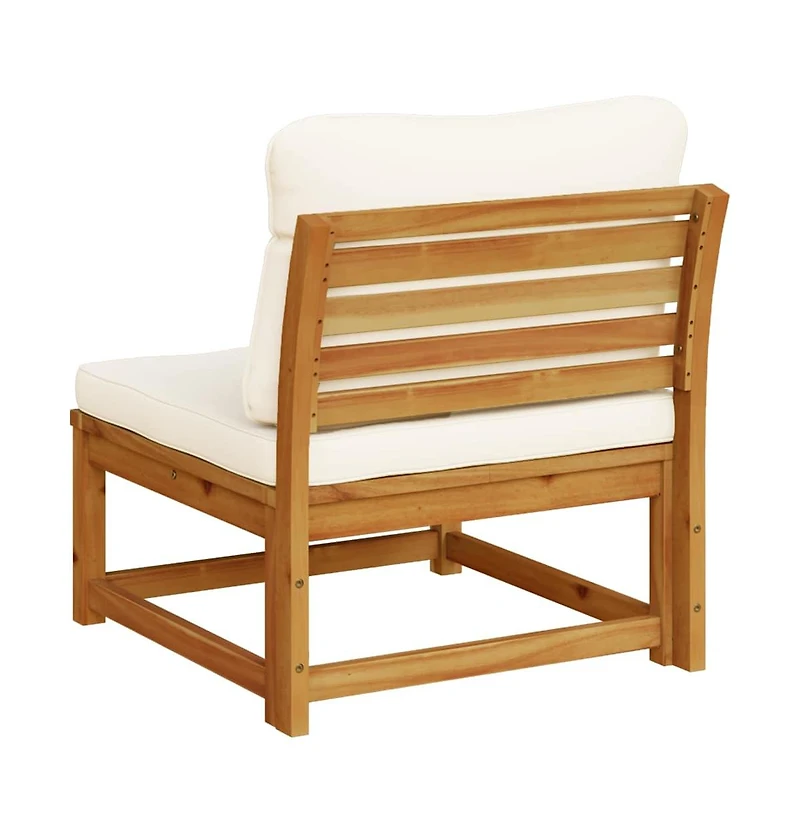 Garden Sofa Acacia wood color, Cream white