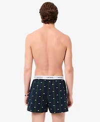 Lacoste Men's 3-Pack Regular-Fit Woven Boxer Set