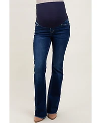 Pinkblush Maternity Navy Raw Hem Bootcut Jeans