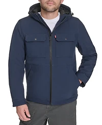 Levi's Men's Rib Stop Softshell with Hood Jacket