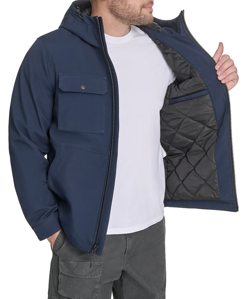 Levi's Men's Rib Stop Softshell with Hood Jacket