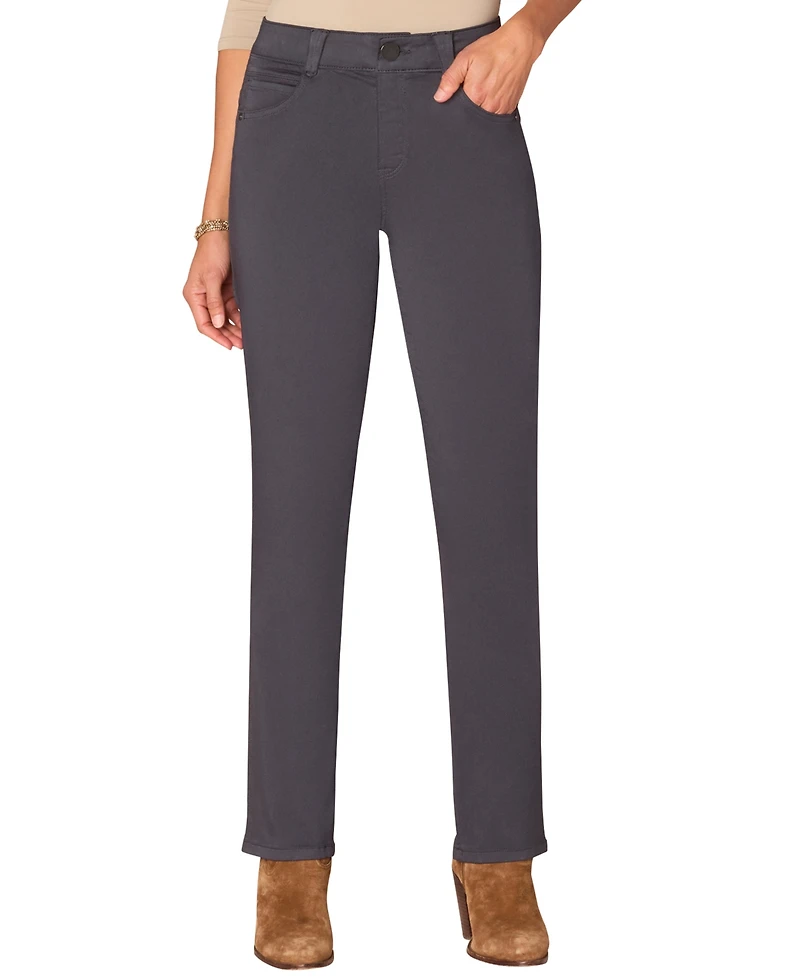 Democracy Petite "Ab"solution Straight-Leg Jeans