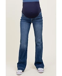 Pinkblush Maternity Navy Blue Wide Hem Bootcut Jeans
