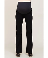 Pinkblush Maternity Black Flare Leg Raw Hem Jeans