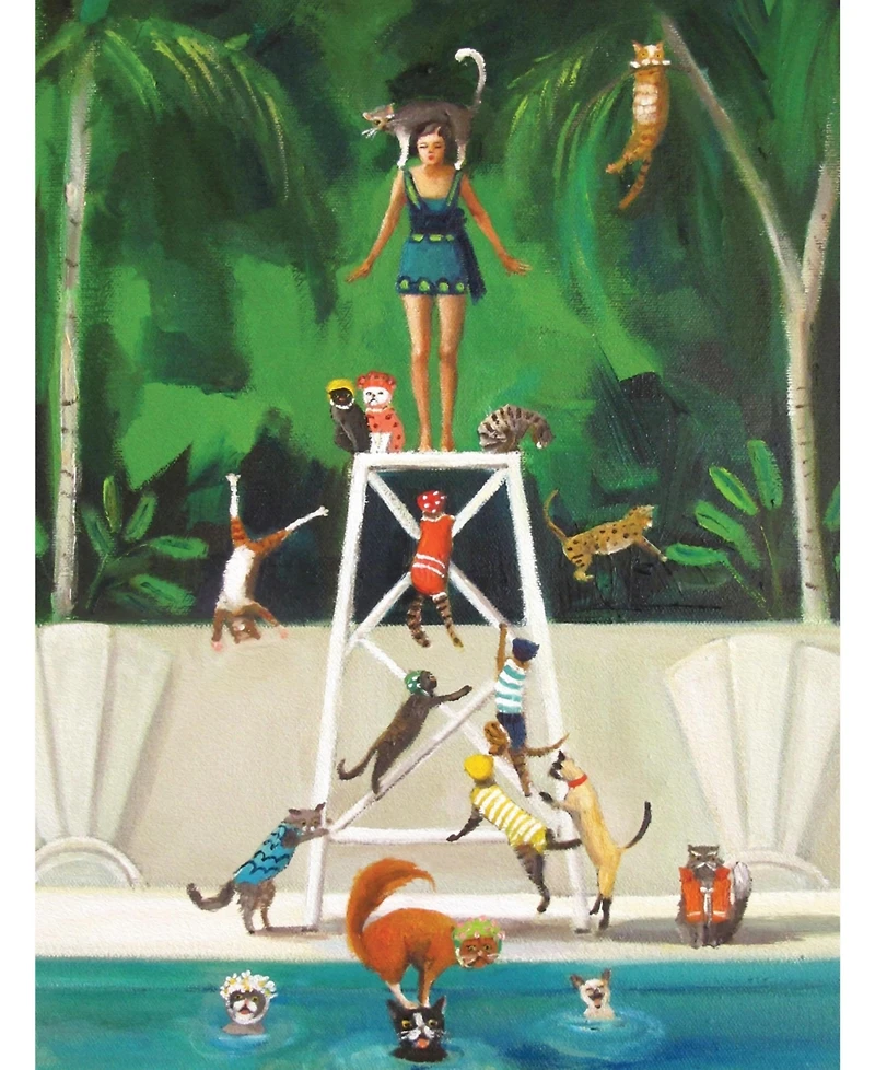 New York Puzzle Company Pool Kitties 1000 Piece Puzzle