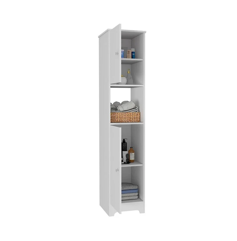 Tuhome Ibis Linen Cabinet White Mdf
