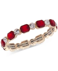 Anne Klein Glass Stones Gold-Tone Stretch Bracelet
