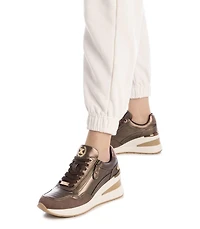 Women's Side Zipper Wedge Sneakers By Xti