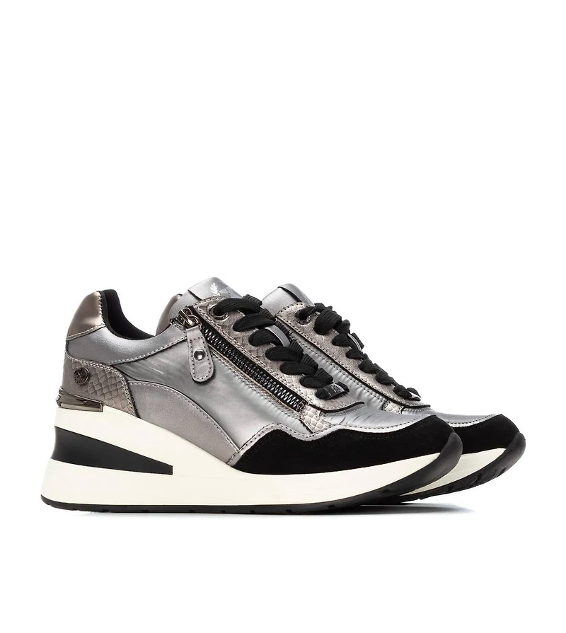 Women's Side Zipper Wedge Sneakers By Xti