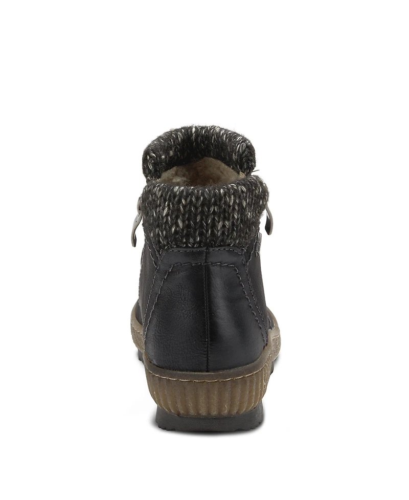Spring Step Cleora Water Resistant Dual-Zip Bootie with Faux Shearling Lining