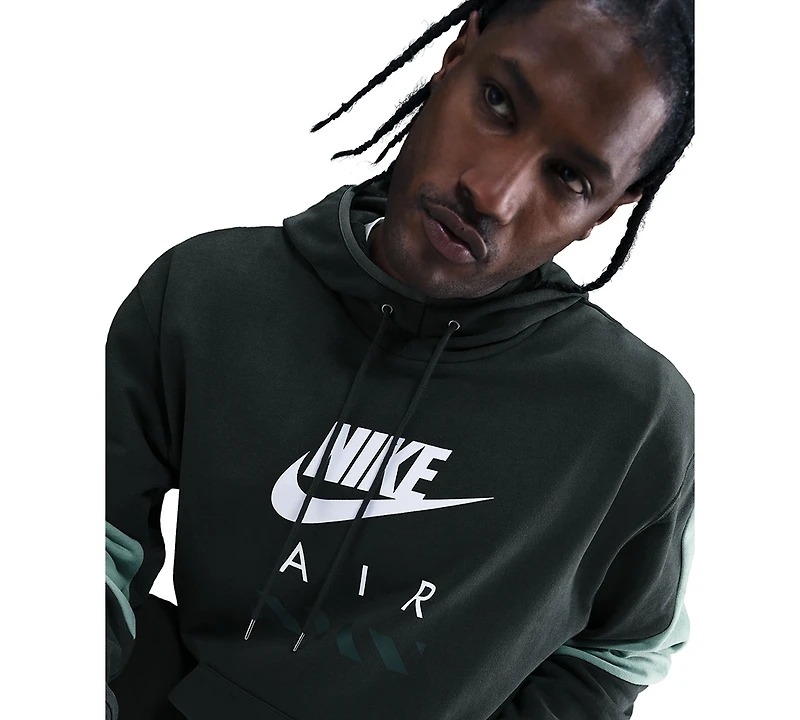 Nike Men's Air Fleece Roomy-Fit Logo-Print Hoodie
