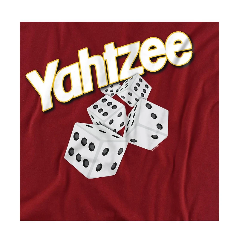 Logovision Men's Yahtzee Logo with Rolling Dice T Shirt