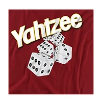 Logovision Men's Yahtzee Logo with Rolling Dice T Shirt