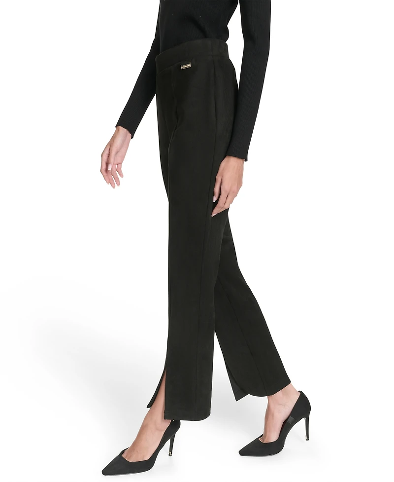 Halston Women's Mid Rise Pleated Trousers