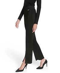 Halston Women's Mid Rise Pleated Trousers