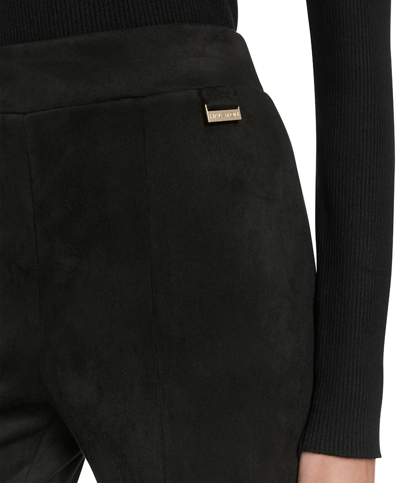 Halston Women's Mid Rise Pleated Trousers