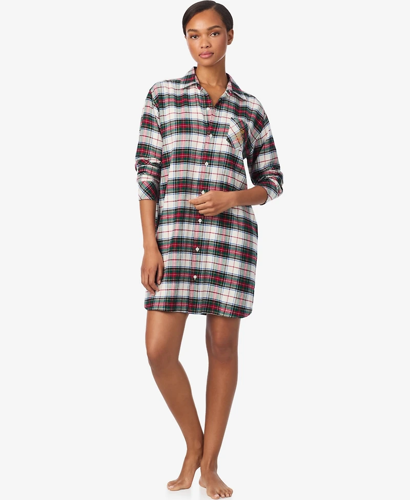 Lauren Ralph Women's Long Sleeves Sleepshirt