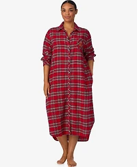 Lauren Ralph Lauren Plus Size Long Sleeve Sleepshirt
