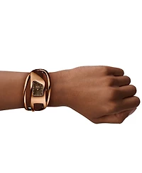 Diesel Women's Wrap-d Quartz Three-Hand Brown Leather Watch, 44mm
