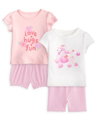 First Impressions Baby Girls Toddler 2t 4t Love Hugs Fun Short Sleeve T Shirts Shorts Macys Exclusive