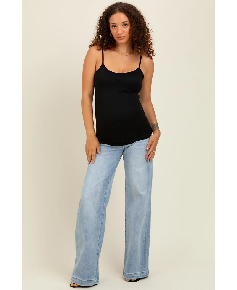 Pinkblush Maternity Light Blue Vintage Wash Wide Leg Jeans