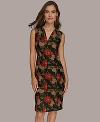 Donna Karan New York Women's Jacquard V-Neck Dress